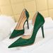 1363-5 European And American Sexy Nightclub Slimming Stiletto Ultra Shallow Side Hollow High Heels Retro Snake Pattern_vogvips.com