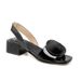 Cross-border Foreign Trade Square Decorative Sandals, Large Sizes 40414243, Patent Leather Buckle Mid-heel Open-toe_vogvips.com