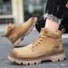 New Leather Spring Men's Shoes High-top Men's Heightening Tooling Martin Boots_vogvips.com