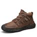 Men's Cotton Shoes Winter Fleece-Lined Warm Soft-Soled Lace-Up Men's Work Boots Fashionable Versatile Non-Slip Boots_vogvips.com