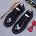 Leather For Business Formal Wear, Cowhide Leather Buckle Paint, British Glossy Finish, Thick Soled Suit, Men's Shoes_vogvips.com