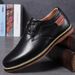 Trendy Men's Business Casual First Layer Cowhide Fleece Lined Leather Low Heel Fashion Spring Wedge All-Season Shoes_vogvips.com