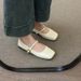 Doudou Shoes Early Spring Retro Square Head Shallow Mouth Mary Jane Single Shoes Women_vogvips.com