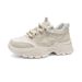 2025 Spring Women's New Breathable Mesh Children's Korean Edition Versatile Thick Soled Sports Casual Dad Trendy Shoes_vogvips.com