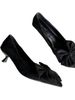 French Pointed Shallow Mouth 2025 New Autumn Bow Thin Heel High Heels, One Foot Work Women's Single Shoes_vogvips.com