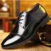 Men's Genuine Leather Oxford Dress Shoes Comfortable Breathable Wedding Formal Shoes_vogvips.com