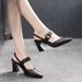 Women's Semi-enclosed Sandals In Fairy Style, 2026 New Model, Suitable For Pairing With Skirts, Summer Chunky Heel,_vogvips.com