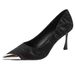 Spring And Summer Anti-wear Feet Thin Heels Pointed Temperament Work Single Shoes French Soft Leather Fashion Versatile High Heels_vogvips.com