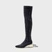 Women's Shoes Rhinestone Elastic Slimming Pointed Toe Fashionable Transparent High Heel Sexy Boots_vogvips.com