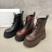 TWTW British SGIRL Style Platform Thick-Soled Ankle For Women 2026 New Model Scratched Finish Motorcycle Martin Boots_vogvips.com