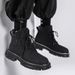 European Warm Series Side Zipper Martin Men High Top British Style Black Work Motorcycle Autumn Men's Shoes Height Increasing Mid-Top Short_vogvips.com