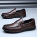 Spring Summer New Shoes With Soles Soft Surfaces, Breathable And Comfortable Casual Men's Genuine Leather Bean Shoes,_vogvips.com
