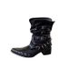 Women's Shoes Retro Embroidered Pointed Toe Western Cowboy Boots Women 2025 Spring And Summer New Thick Heel Versatile Knight Boots Sleeve Long Boots_vogvips.com