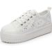 Large Size Sports For Women, 2025 Spring And Autumn New Style Breathable Mesh Shoes, Thick Soled Canvas Inner Height_vogvips.com
