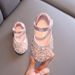 Girls Korean Fashion Small, Medium And Large Children's Rhinestone Square Mouth Dance Performance Shoes Single Shoes Small Leather Shoes_vogvips.com