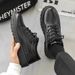 Korean Trendy Versatile Stylish Men's Suit Casual Youth Cross-Border British Style Black Leather Shoes_vogvips.com