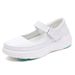 Air Cushion Nurse Shoes Women's Soft Soles Breathable Thick Soled Velcro Flat White Medical Shoes_vogvips.com