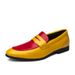 Suitable For All Seasons Spring And Autumn New Men's Slip-On Casual Fashion Trend Color-Block Youth Business Large Size Leather Shoes_vogvips.com