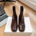 Washed Cowhide Vintage Distressed Leather Chelsea Boots With Hidden Wedge Heel, Round Toe, Slip-On Ankle Boots For Casual And Stylish Outfits_vogvips.com