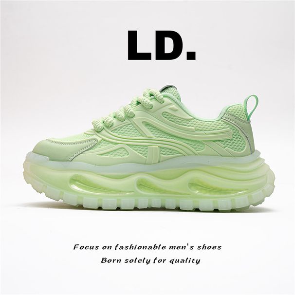 FashiNewable Thick-Soled Dad Shoes For Men, Breathable Mesh Sports Casual Shoes, Trendy And Versatile Men's Footwear_vogvips.com