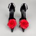 2025 Pointed Toe Hollow Women's Fashion Color Block Flower High Heels Single Fashionable Temperament Shallow Mouth Shoes_vogvips.com