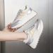 Forrest Gump Women's Spring/Summer New Breathable Pinecake Thick Sole Sports Student Casual Versatile Dad Shoes_vogvips.com