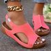 Women's Shoes Summer New Sandals For Women With Toe Stitching Hollow Wedge Heels Large Size Open Toe Casual Sandals For Women_vogvips.com
