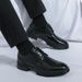 Euro Step Large Size Spring And Autumn New Men's Brogue Carved Business Formal Lace-up Breathable Leather Shoes_vogvips.com