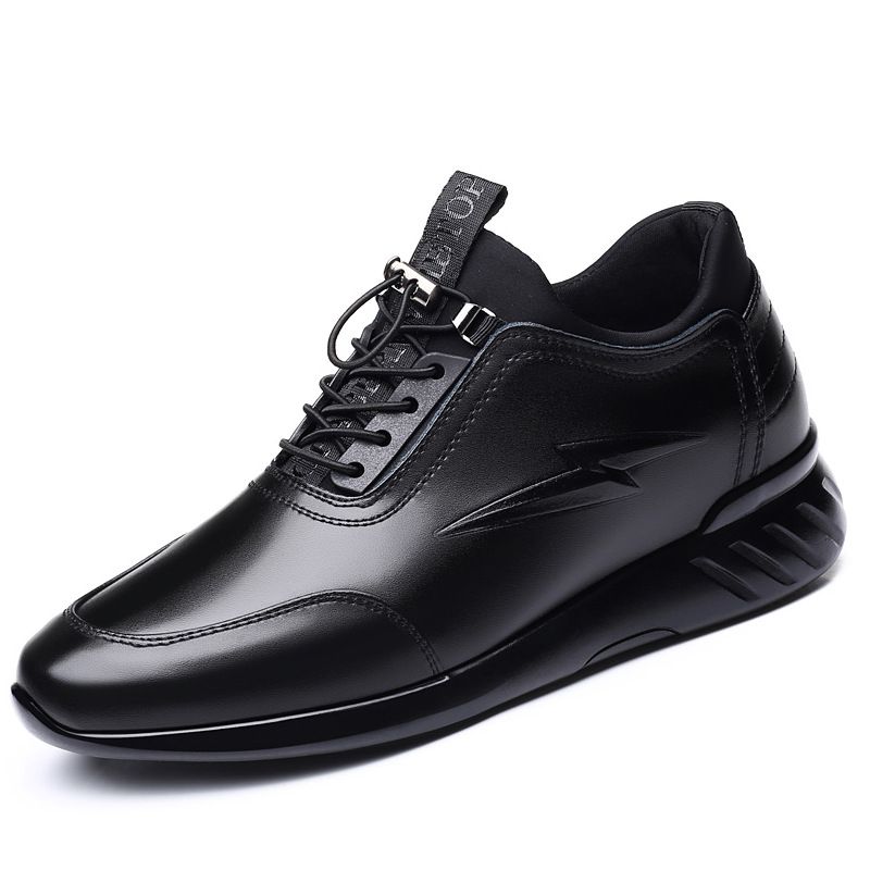 Business Formal Two-Layer Cowhide Genuine Height Increasing Spring Summer Casual Men's Leather Shoes_vogvips.com