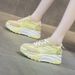 Platform Height Increasing Dad Sneakers 2025 Spring New Casual Fashion Versatile Sports Round Toe Breathable Women's_vogvips.com