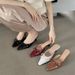 Baotou Low Slippers 2024 New French Fairy Style Butterfly Bow Square Head Temperament Simple Coarse Heel Cool Mop_vogvips.com