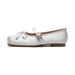 Round Head Ballet Shoes Woman With Light Mouth Bow French Fairy Style Single Shoes Woman_vogvips.com