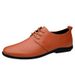 Men's Casual Leather Shoes Large Size Lazy Shoes Lace-up Casual Men's Shoes Tide Driving Lazy_vogvips.com