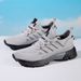 ZERJER Summer Breathable Knit Sneakers, Men's Mesh Hollow Lightweight Running Shoes, Soft Sole Anti-slip Durable Casual_vogvips.com