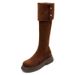 Over-the-Knee For Female Idols Returning Home, Women's Autumn And Winter Thick-Soled Melard Long High Boots, Brown_vogvips.com