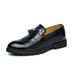 Euro Step Thick-Soled Spring And Autumn Large Size Slip-On Pointed Toe Leather Tassel Brogue Nightclub Hairstylist Trendy Men's_vogvips.com