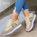 Large Size Thick Bottom Casual Low-Top Sneakers Color Matched Women's Comfortable Synthetic Upper Shoes_vogvips.com