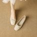 Women's 2025 Spring And Autumn New Fashionable Juezi Shallow Mouth Square Head Bow Soft Bottom Mother Versatile Flat_vogvips.com