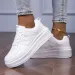 Women's Casual Sports Thick Bottom Low Tops Lace Up Vulcanised Shoes Lightweight Rubber Soled Winter Season Adult_vogvips.com