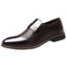 Embossed men's leather shoes cover foot all men's casual single shoes_vogvips.com