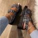 Women's Flat Sandals Velcro Sandals Summer New Large Size Thick Soled Sandals Foreign Trade Cross Border Round Toed Small Cstyle Sandals_vogvips.com