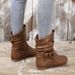 ShoeVault Cross-Border Foreign Trade Plus Size For Women 2024 Autumn Winter Pleated Slouch Flat Versatile Short Tube Korean Style_vogvips.com