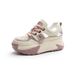 Leather Hollow Dad Shoes Women's Retro Lightweight Inner Height Increase Casual Sports Shoes Platform Sandals_vogvips.com