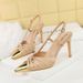 Elegant Satin Pointed-Toe High Heels With Bow Detail - Women's Dress Shoes For Parties & Special Occasions Back Strap Single Shoes_vogvips.com