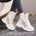 Cross-Border Lightweight Plus Size Snow Boots Women's Fleece-Lined Warm High-Top Shoes Fashion Versatile Style Spring_vogvips.com