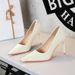 Metal Head High Heels Women's Pointed Head Shallow Mouth Stiletto Women's Shoes Single Shoes_vogvips.com