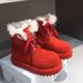 Petite Furry Lace-up Short Niche Design Thick-soled Fashionable Fleece-lined Snow Boots For Women Winter Warm Non-slip_vogvips.com