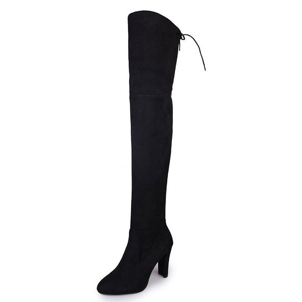 Pointed Toe High Over-the-Knee For Women 2023 Autumn Winter New Fashion Chunky Heel Riding Boots_vogvips.com