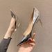 Women's Red-soled High-heeled 2026 New Model, Versatile Pointed-toe Shallow Patent Leather Black Sexy Nightclub_vogvips.com