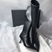 Internet celebrity high heels beautiful solid color pointed stiletto side zipper elastic skinny boots women's long boots_vogvips.com